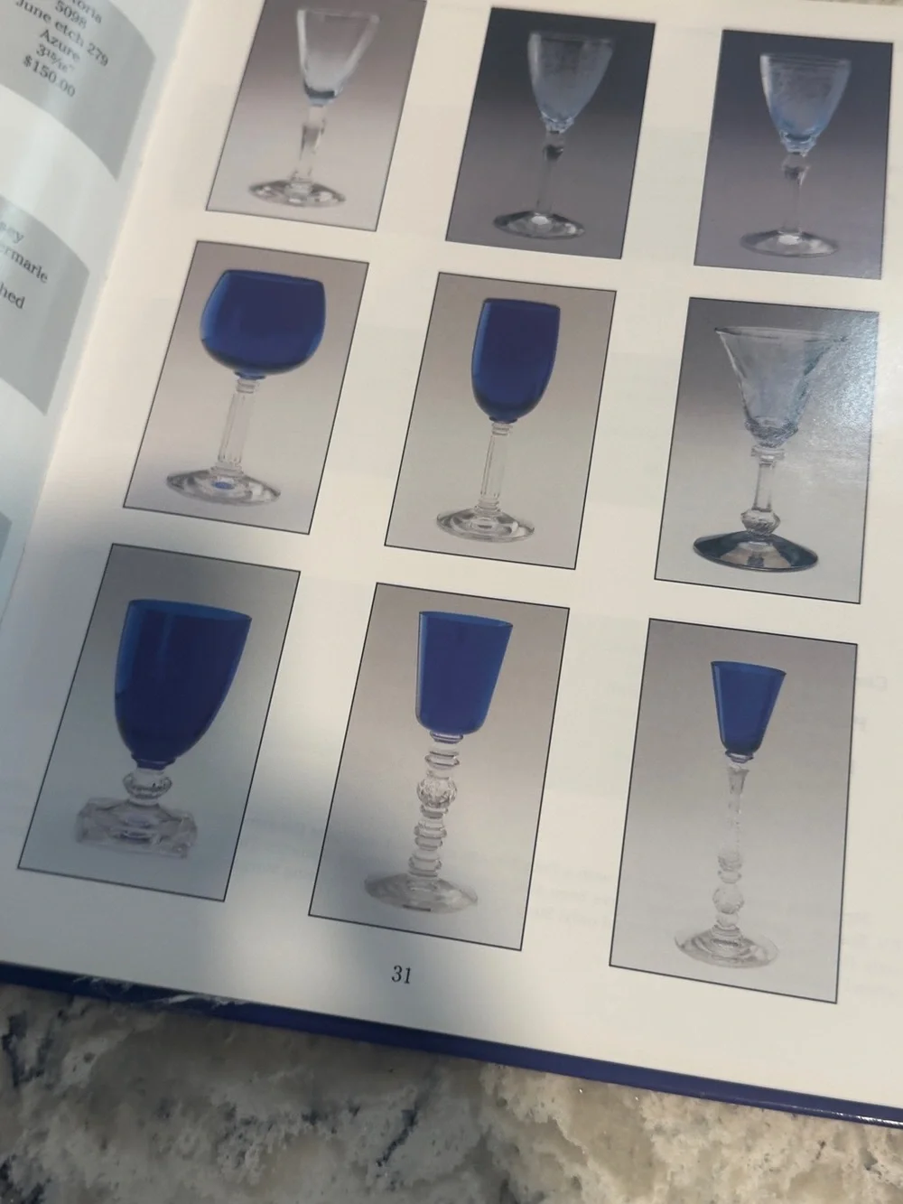 Silver & Glass Reference Book - Blue and Gold price book
